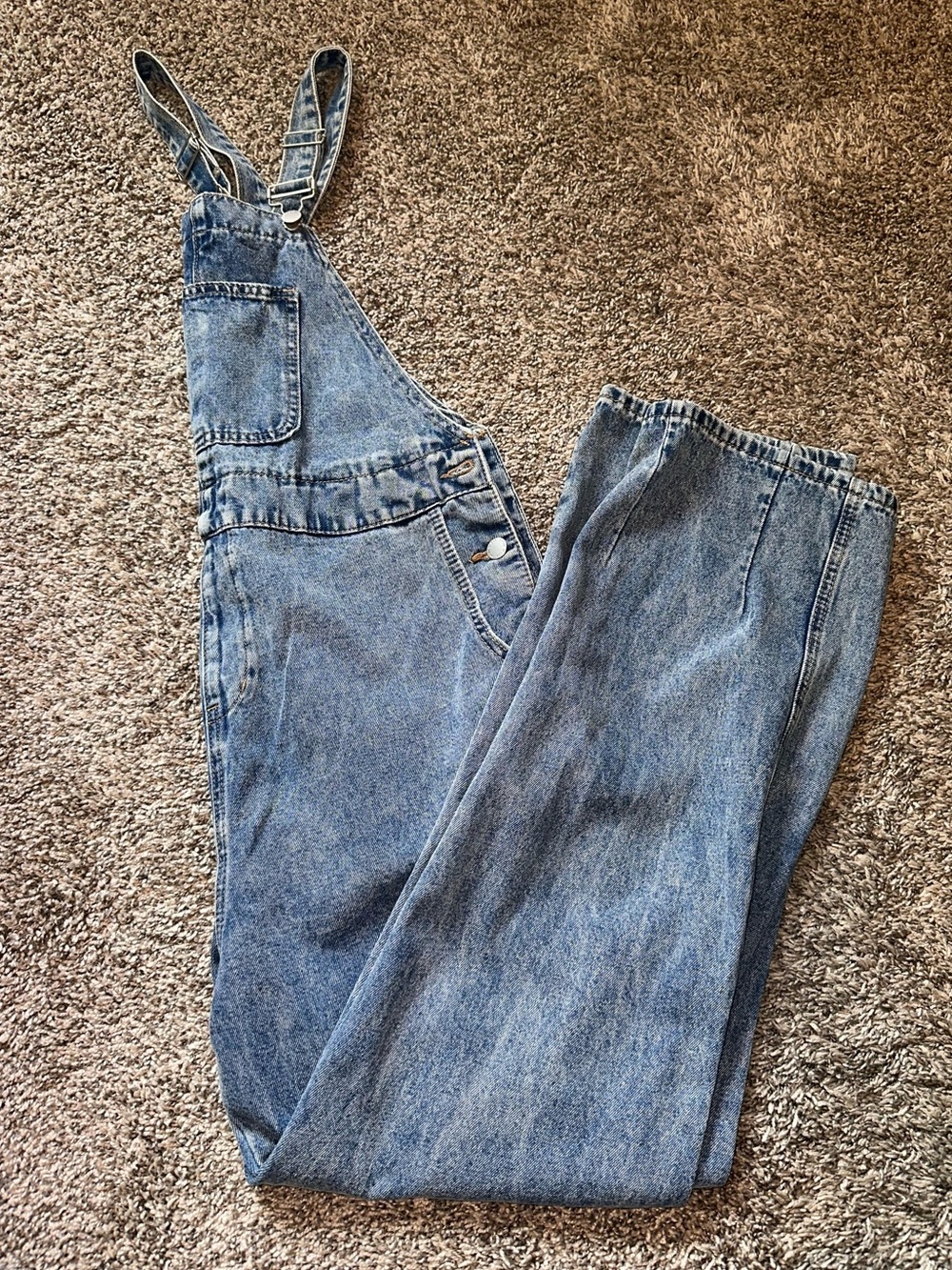 SHEIN Light Blue Denim Women's Overalls